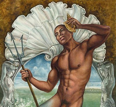 Nude Male Drawing Realism Gay Fine Art Print Son Of Poseidon