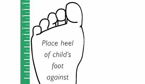 Printable Foot Measurer