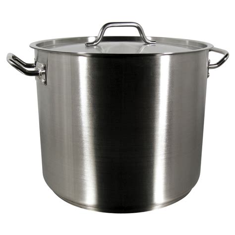 32 Qt Heavy Duty Stainless Steel Stock Pot With Cover