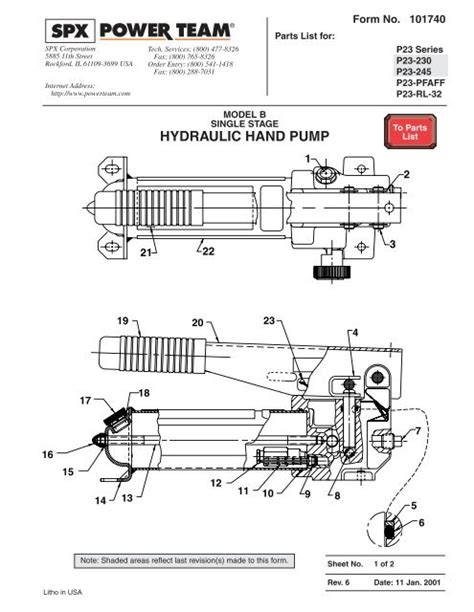 Hydraulic Hand Pump Spx