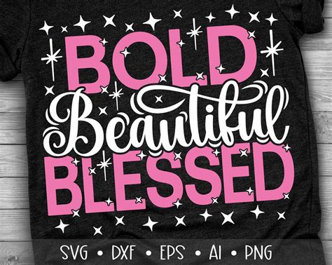 Bold Beautiful Blessed Svg Black Woman Magic Funny Christian Etsy
