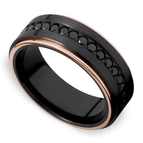 Choosing a wedding band is just as an important decision for a man as it is for a woman! 7 Unique Styles for Men's Black Diamond Wedding Rings ...