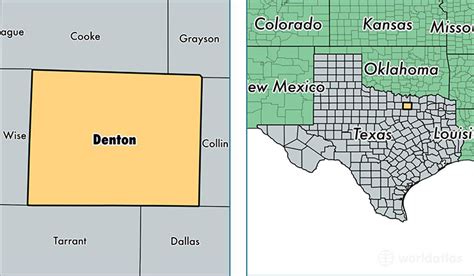 Map Of Denton County Map Of The World