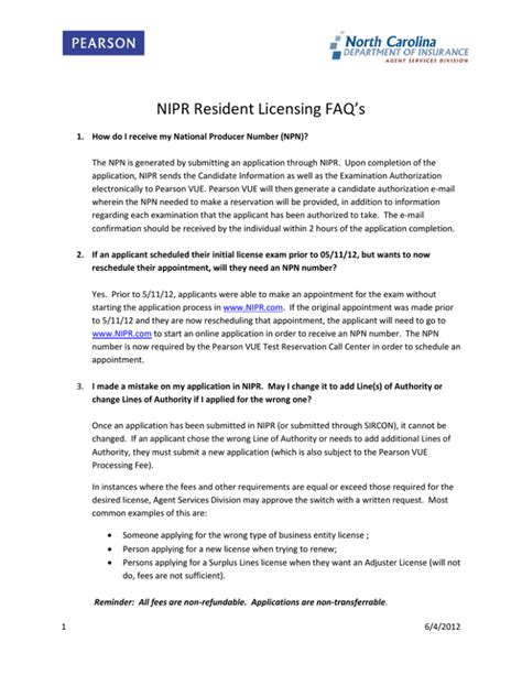 Nipr Resident License Process North Carolina Department Of