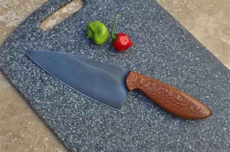 Custom 6 Inch Chefs Knife Leopard Wood