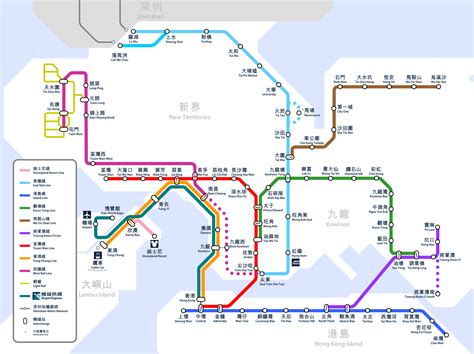 The Mtr Map Of Hong Kong Hong Kong The Mtr Map Maps Of