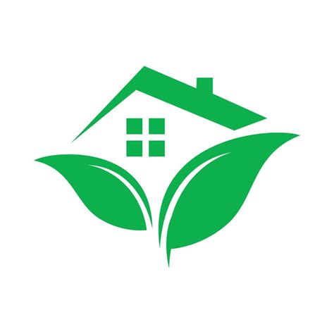 Diseño De Icono De Vector De Logotipo De Casa Verde Ecológico Hogar