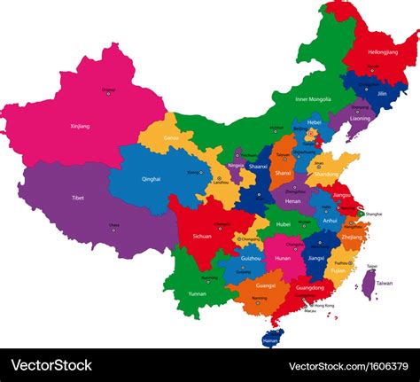 China Map Royalty Free Vector Image Vectorstock
