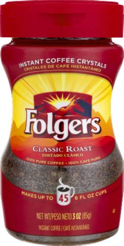 Folgers Classic Roast Instant Coffee Crystals 3 Oz Ralphs