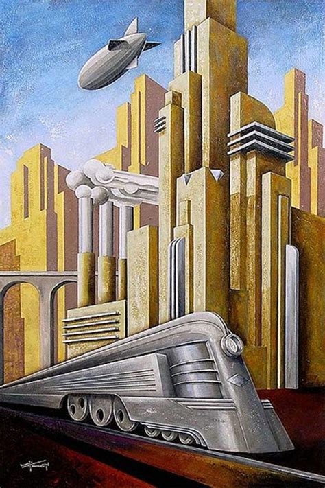 80s Scifi Art Deco Illustration Art Deco Posters Futuristic Art