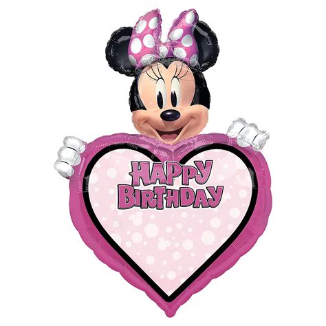 Giant Personalized Minnie Mouse Happy Birthday Balloon 25in X 30in