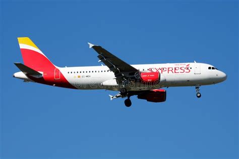 Iberia Express Airbus A320 Ec Meh Passenger Plane Landing At Madrid