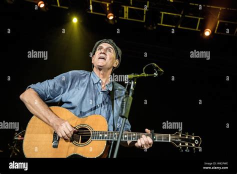 American Singer Songwriter James Taylor Performs During A Concert In