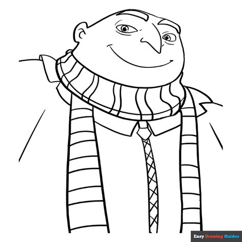 Gru From Despicable Me Coloring Page Easy Drawing Guides