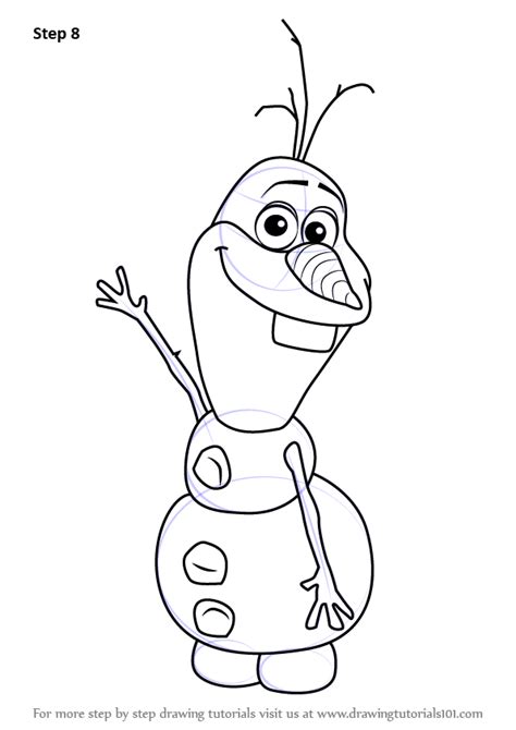 Step By Step How To Draw Olaf From Frozen