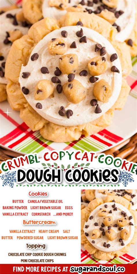 Cookie Dough Cookies Crumbl Copycat Sugar And Soul
