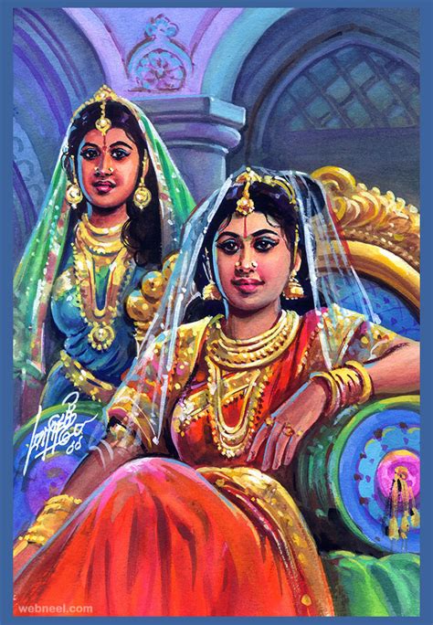 Painting Artwork Tamil Nadu Old By Maruthi 12