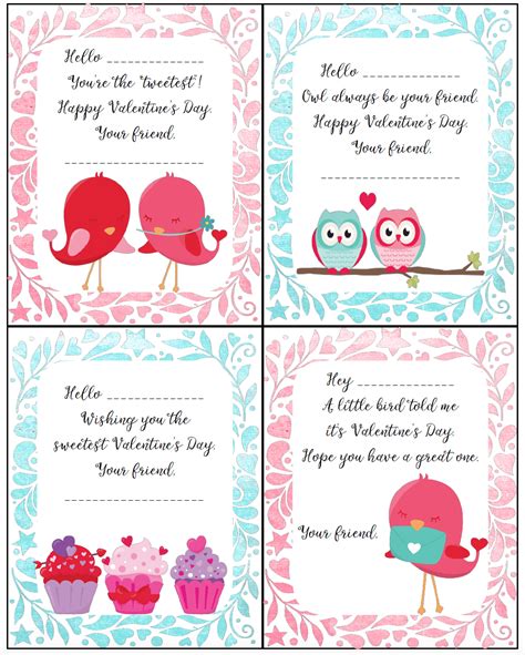 Printable Kids Valentines Cards