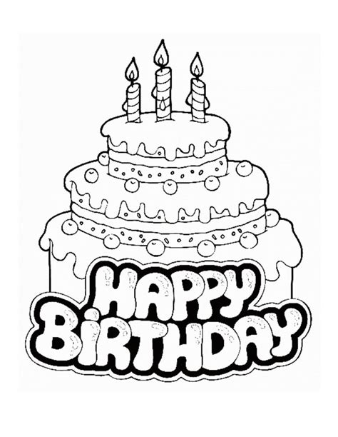 Print and color happy birthday pdf coloring books from primarygames. Free Printable Birthday Cake Coloring Pages For Kids