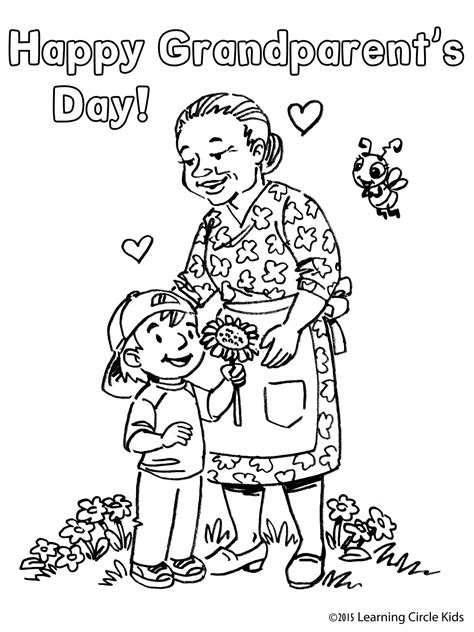 Grandparents Day Printable Coloring Pages At Free