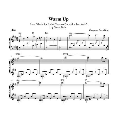 Warm Up Piano Sheet Music Pdf By Søren Bebe