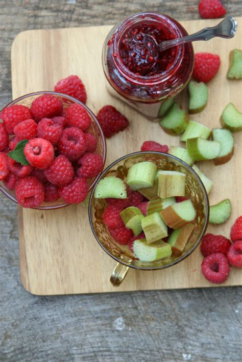 Raspberry Rhubarb Jam Canning Recipe Raspberry