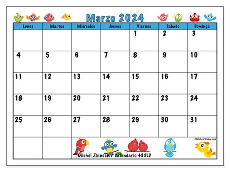 Calendario Marzo 2024 483 Michel Zbinden Es