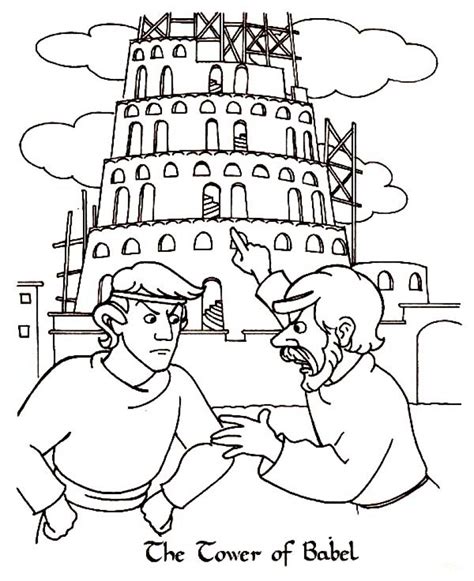 Tower Of Babel Coloring Page At Free Printable