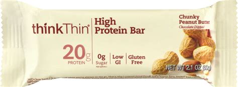 Thinkthin High Protein Bar Chunky Peanut Butter Thinkthin753656701264