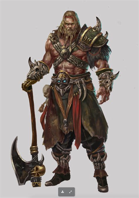 Barbarian Fantasy Character Art Rpg Character Character Portraits