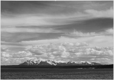 Yellowstone Lake Yellowstone National Park Wyoming By Ansel Adams