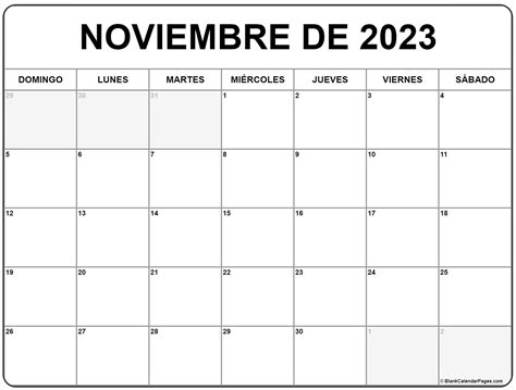 Calendario Noviembre De 2023 Para Imprimir 47ds Michel Zbinden Ar