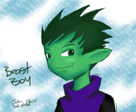 Beast Boy Colored Sketch By Linksketchit On Deviantart