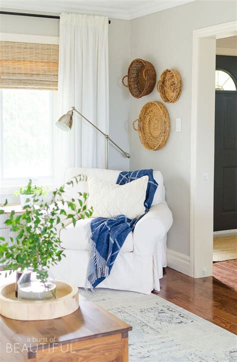 Simple Navy And White Fall Living Room A Burst Of