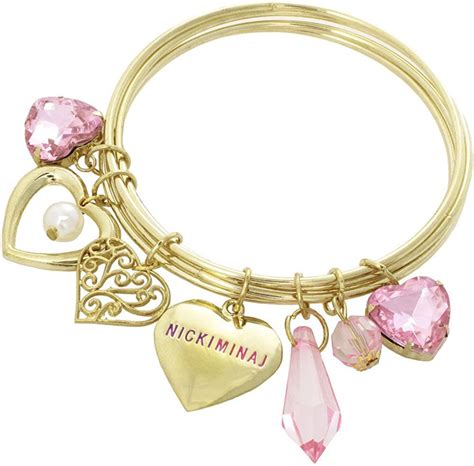Amazon Com Nicki Minaj Heart Charm Bracelet Clothing Shoes Jewelry