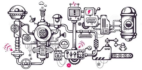 How To Draw Simple Steampunk Machines All About Steampunk