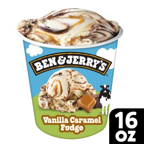 Ben And Jerrys Ice Cream Pint Vanilla Caramel Fudge Pint 16 Oz Kroger