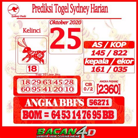 prediksi nomor sydney