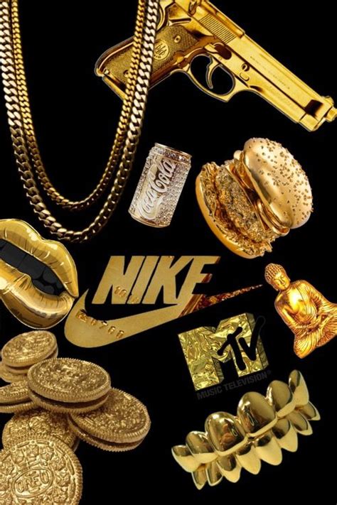 750 x 1334 jpeg 84 кб. NikeXGoldXMTV @BlackDiamond | Fond ecran swag, Fond d ...
