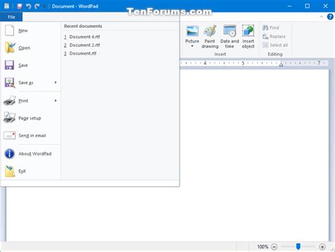 How To Clear Recent Documents History In Wordpad App In Windows 10