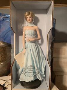 Franklin Mint Princess Diana Doll Elegance Turquoise Gown Porcelain