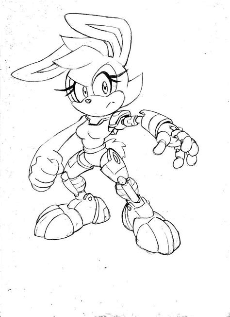 Concept Art Model Sheets Comic Art And Render Of Bunnie Rabbot From Sonic The Hedgehogalbum