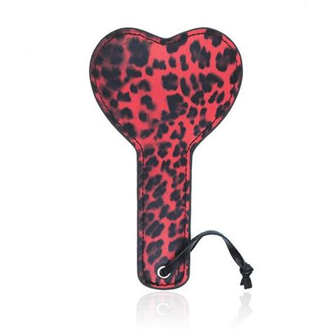Cheap Adult Games Mini Sexy Red Leopard Leather Spanking Whip Slave