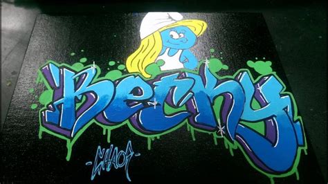 Graffiti Canvas Speedart Name Request Becky Youtube