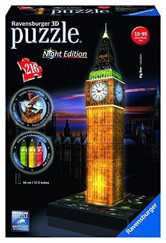 Ravensburger Big Ben Night Edition 216 Piece 3d Jigsaw Puzzle For