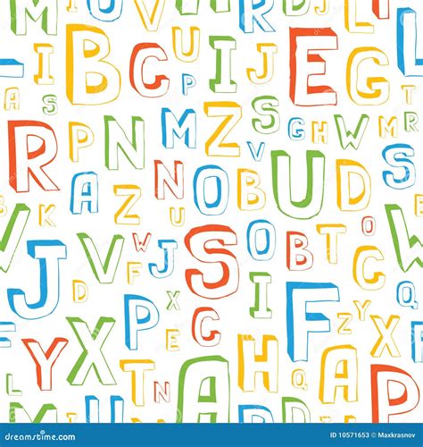 Seamless Alphabet Pattern Stock Photos Image