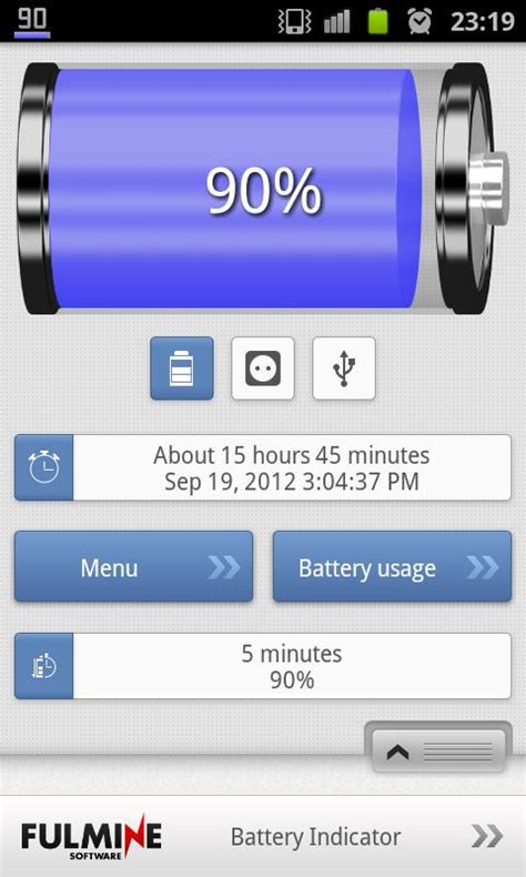 Приложение Индикатор Заряда Батареи для Андроид