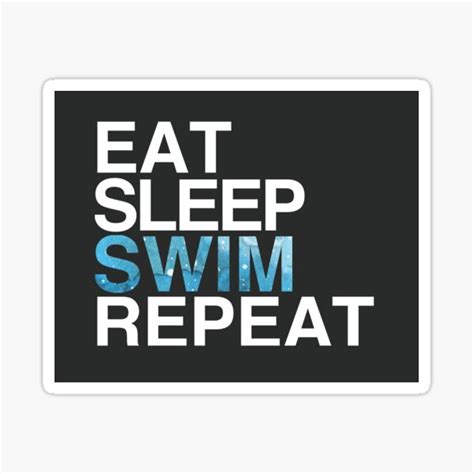 Eat Sleep Swim Repeat Swimmer Swimming Sticker For Sale By Nada18