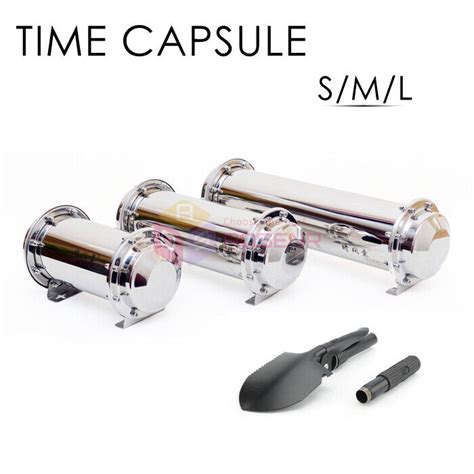 Sml Stainless Steel Time Capsule Waterproof Lock Container Storage