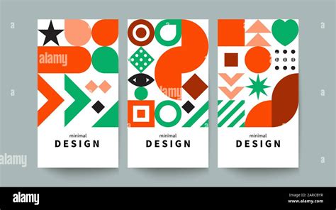 Vertical Color Poster In Style Of Scandinavian Design Geometric